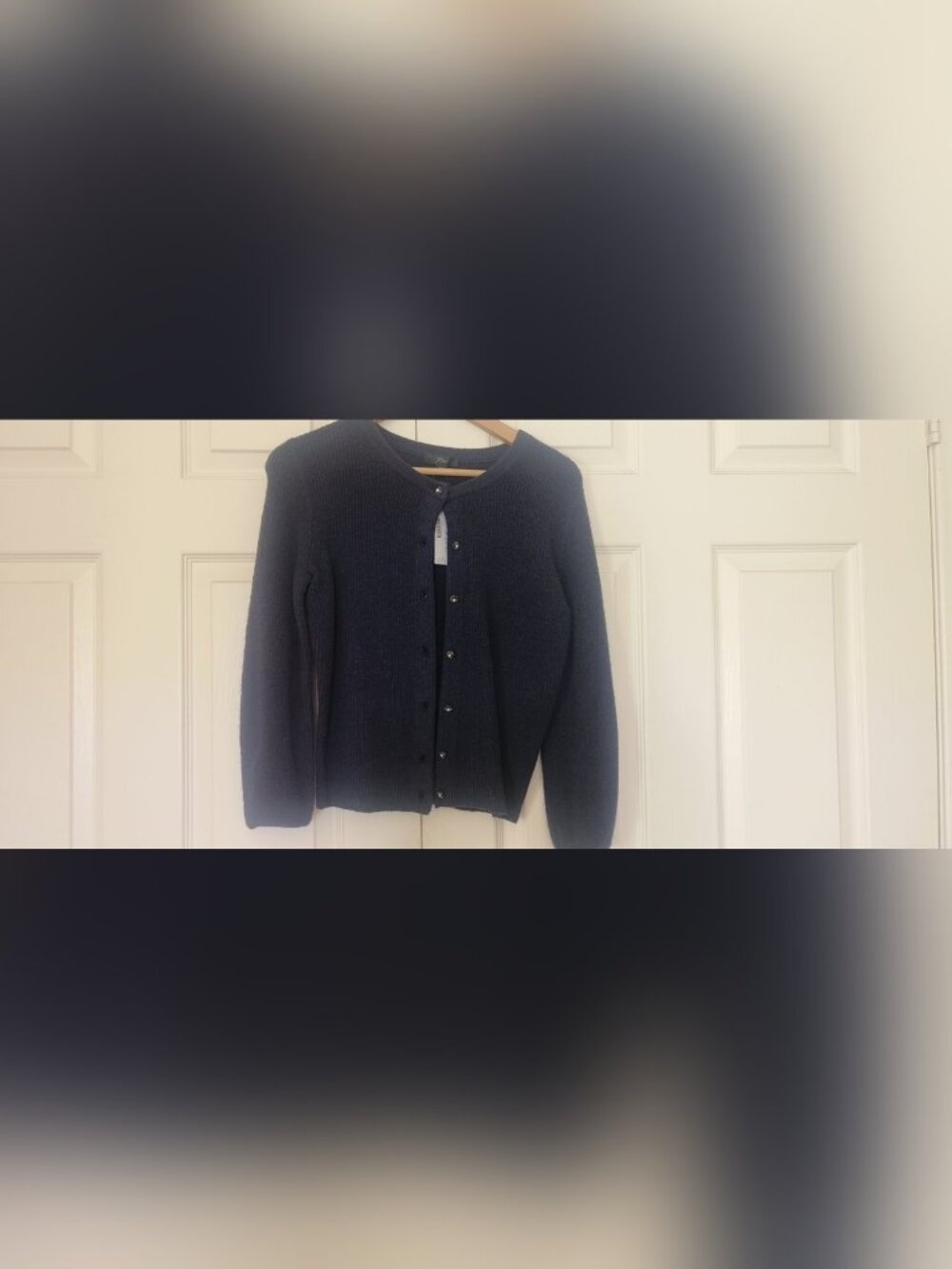 New J.Crew Merino Wool Alpaca Cardigan Navy Jewel Buttons XXS